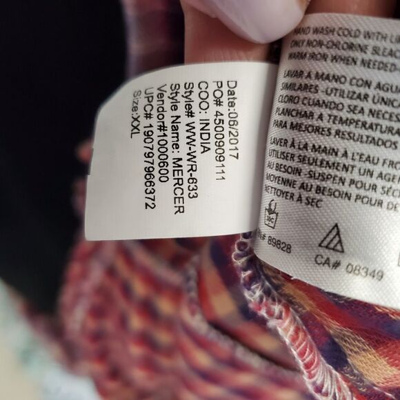 William rast distressed trim pearl snap flannel - Picture 3 of 8